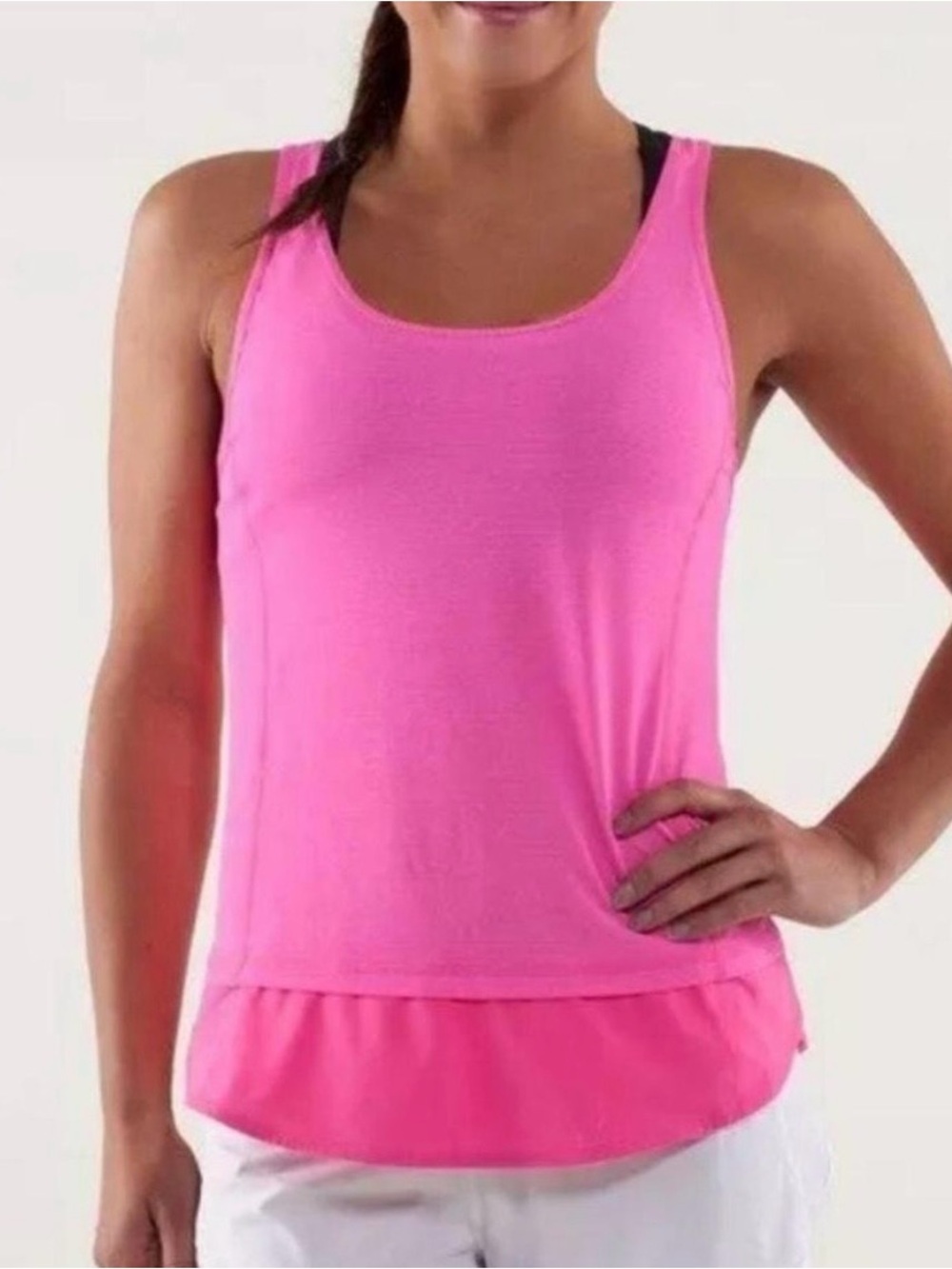 lululemon athletica Mod Moves Single Layered Hot Pink Tank